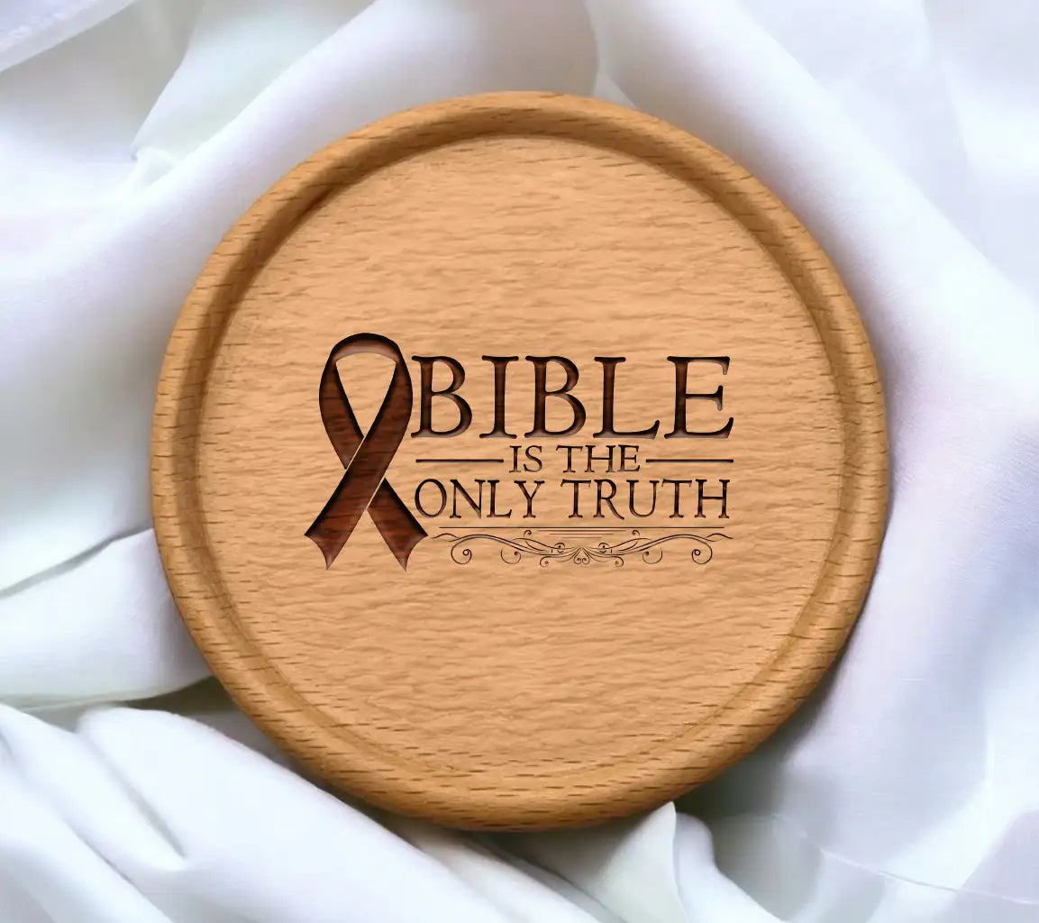 Bible Is The Only Truth Black Ribbon SVG - Christian T-Shirt Design SVG