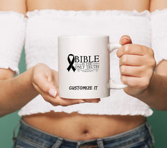 Bible Is The Only Truth Black Ribbon SVG - Christian T-Shirt Design SVG