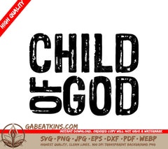 Child of God SVG Design -  Christian T-Shirt Graphic SVG