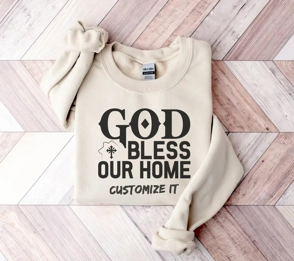 God Bless Our Home SVG -  Christian Logo Design SVG