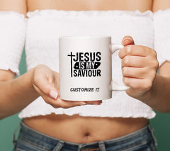 Jesus Is My Savior SVG - Christian T-Shirt Design with Cross SVG