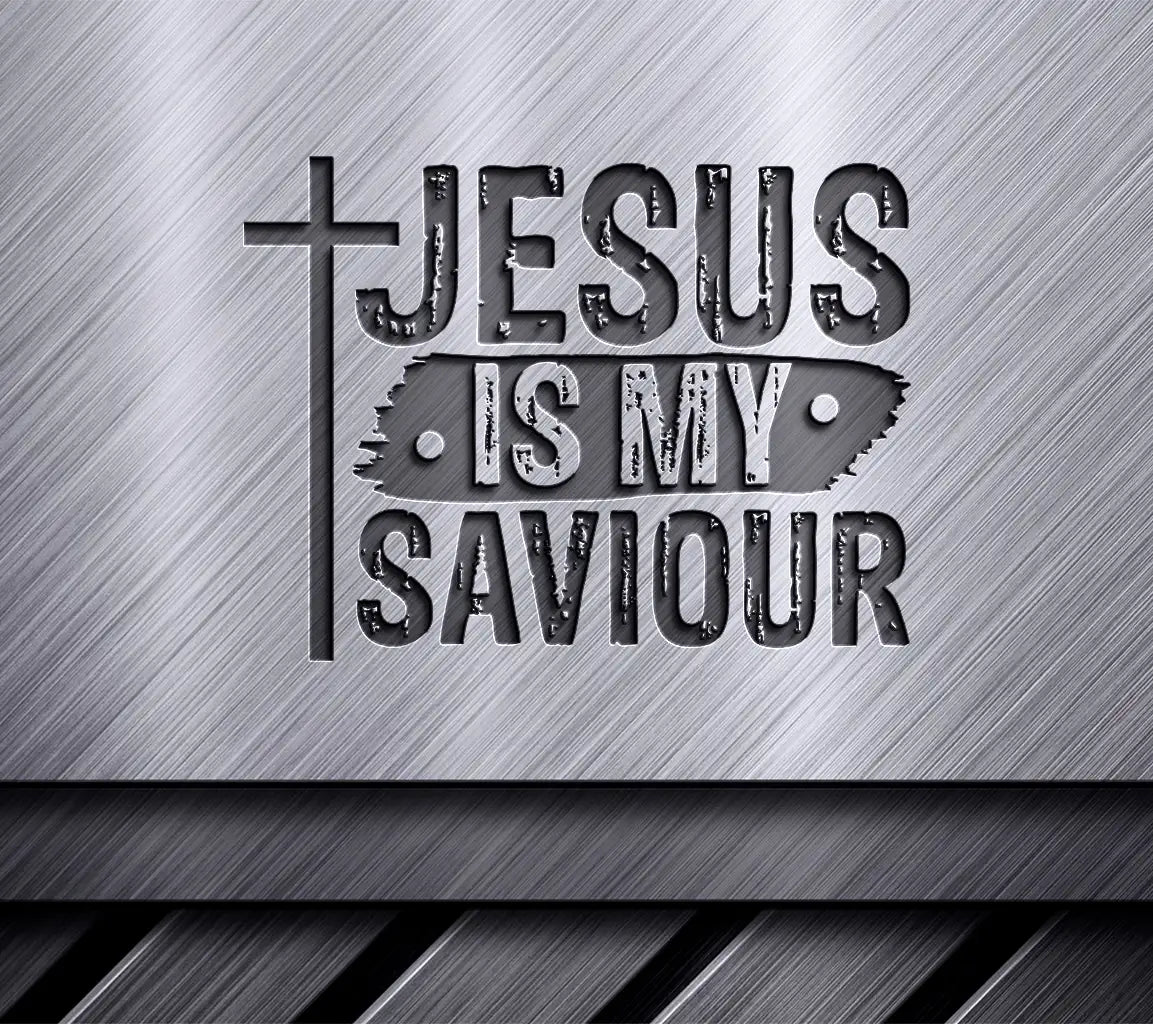 Jesus Is My Savior SVG - Christian T-Shirt Design with Cross SVG