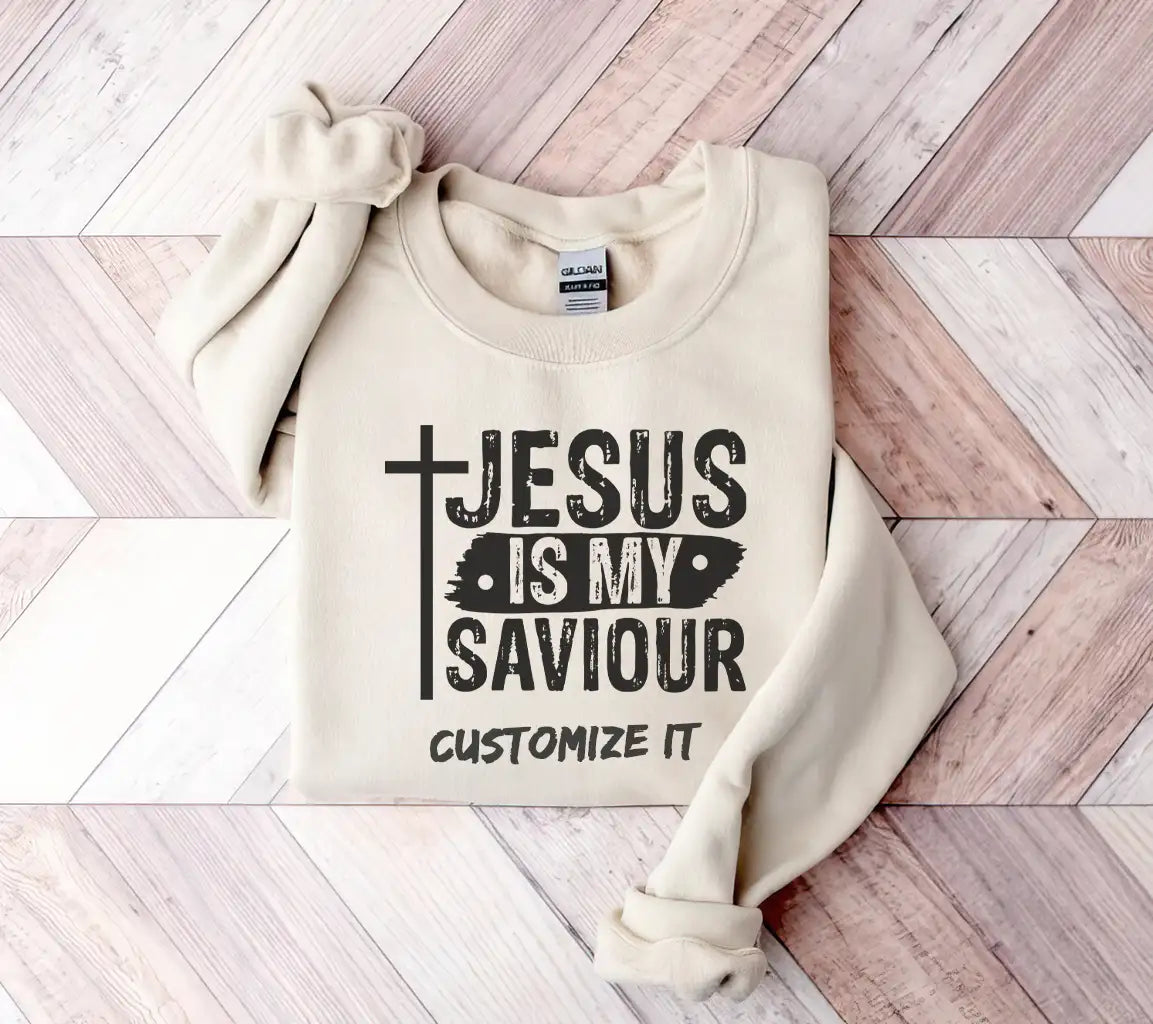 Jesus Is My Savior SVG - Christian T-Shirt Design with Cross SVG