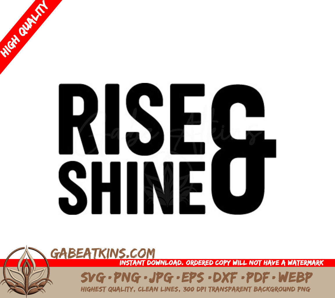 Rise & Shine Christian T-Shirt Design -  Logo SVG SVG