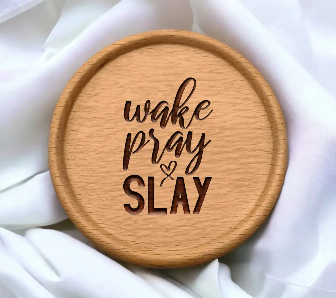 Wake Pray Slay SVG - Christian Inspirational Quote Design SVG