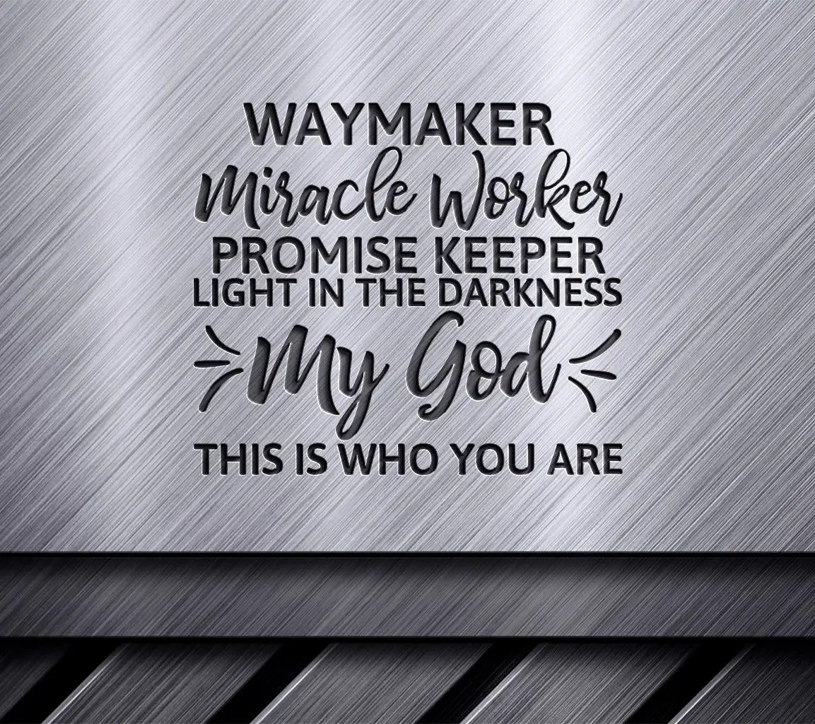 Waymaker Miracle Worker Promise Keeper SVG - Christian Design SVG