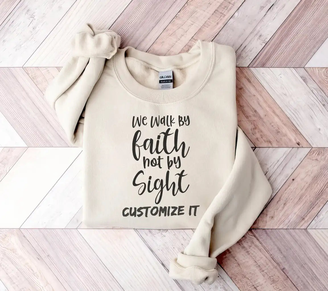 Christian Faith SVG - We Walk By Faith Not By Sight SVG