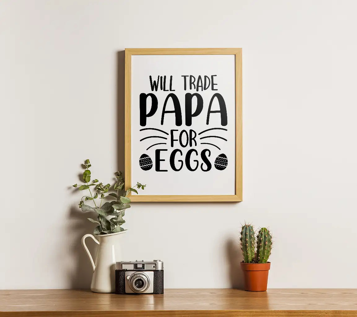 Funny Christian Will Trade Papa for Eggs SVG Design SVG