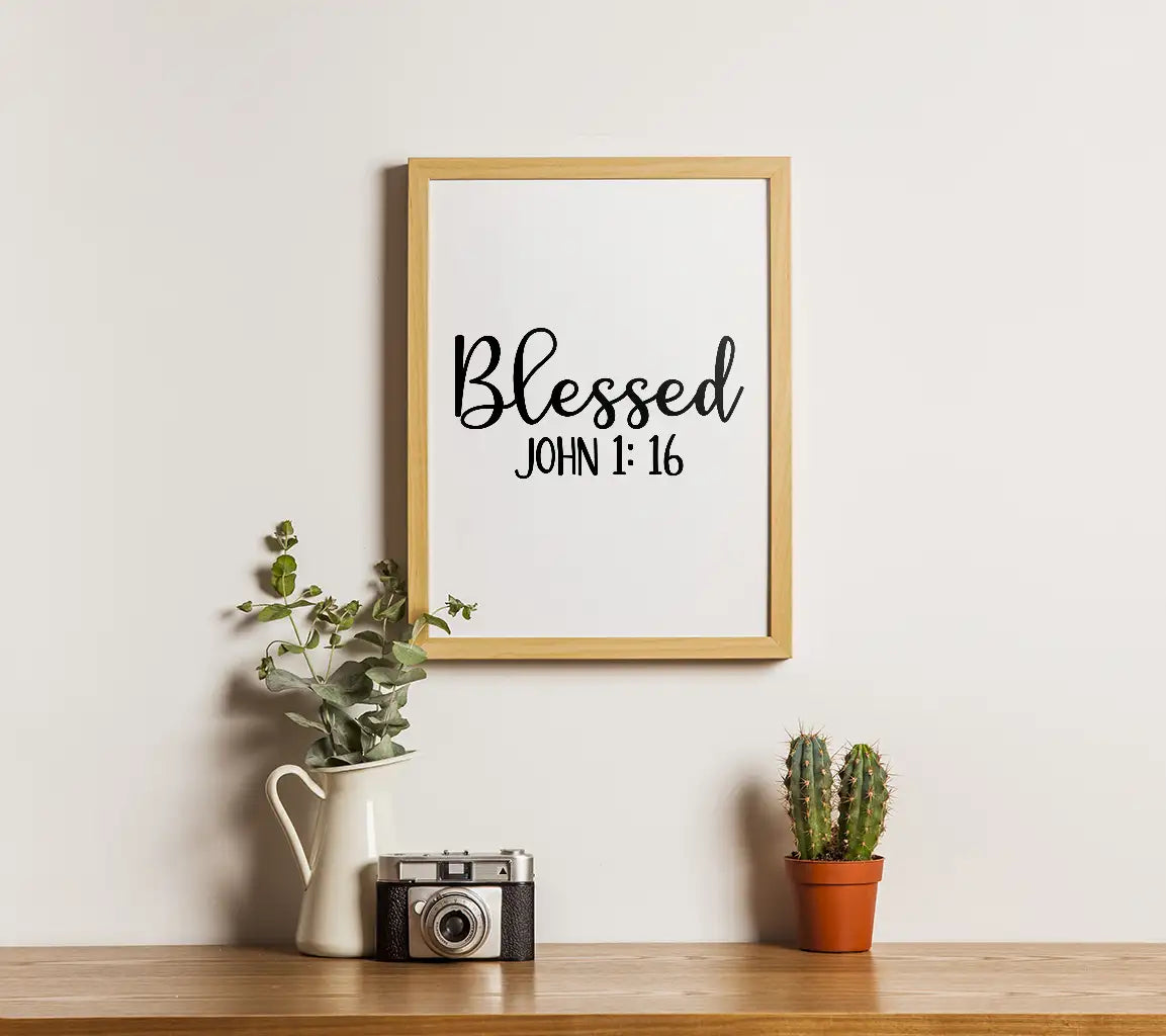 Blessed Bible Verse SVG -  Christian Design SVG