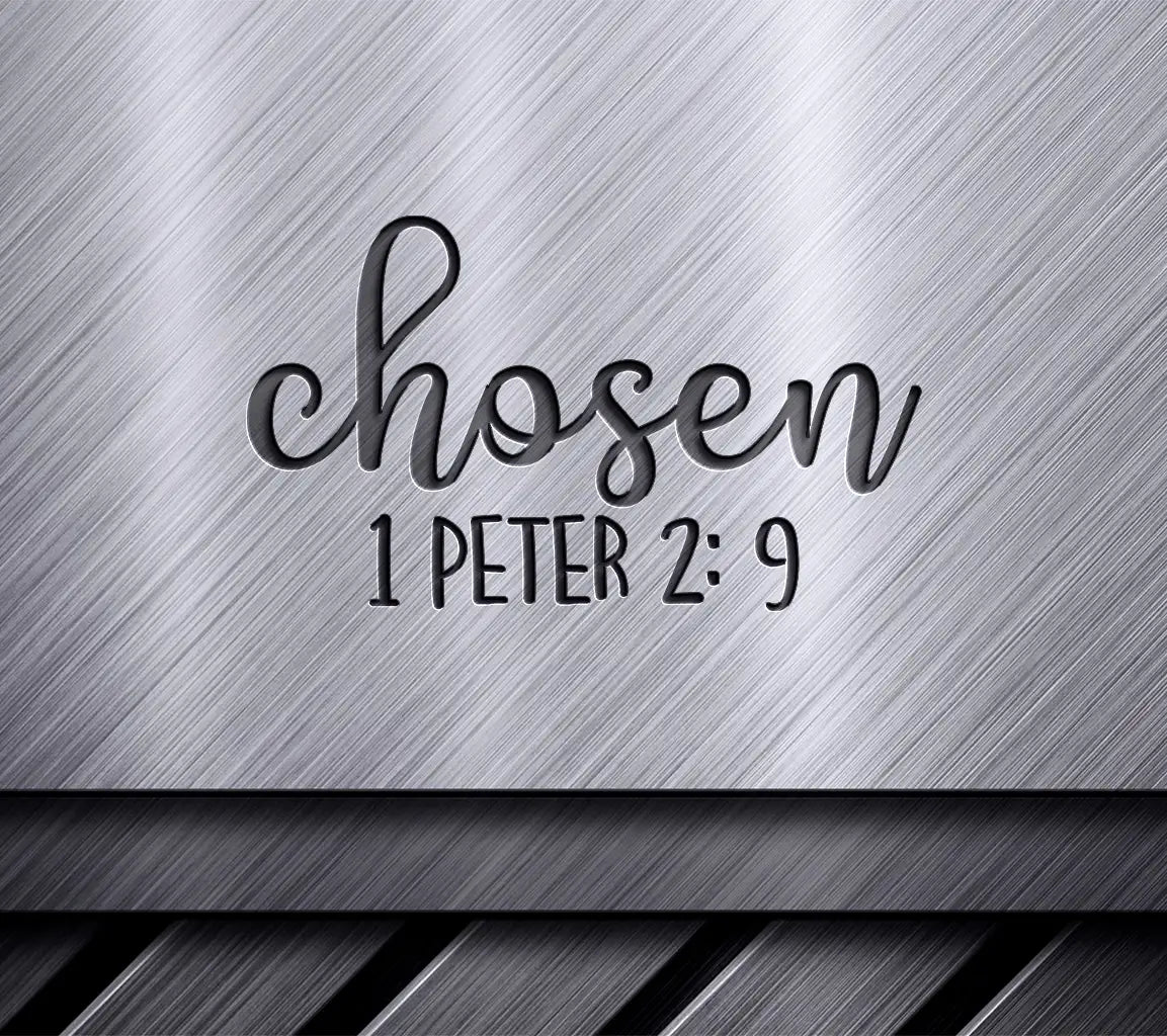 Cursive The Word Chosen SVG - Christian Design SVG