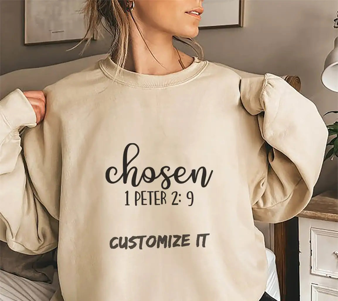 Cursive The Word Chosen SVG - Christian Design SVG