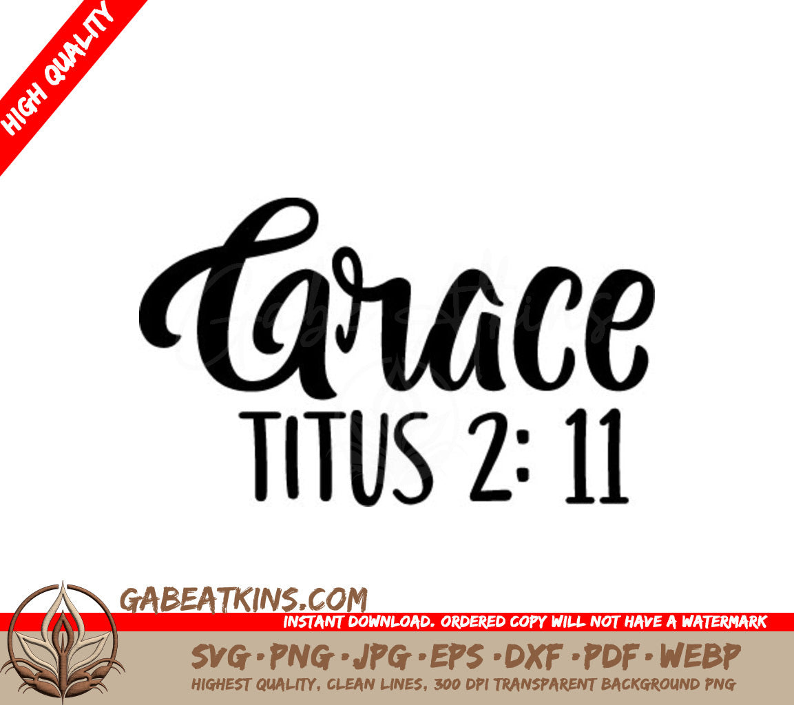 Grace Titus 211  Logo SVG - Christian Design SVG