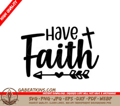  Have Faith Arrow SVG - Christian Design SVG