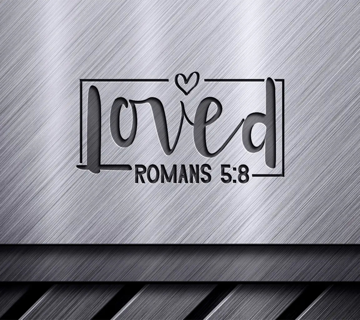 White Heart Loved Christian SVG Design SVG