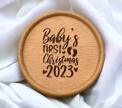 Babys First Christmas 2023 SVG - Christmas Ornament Design SVG