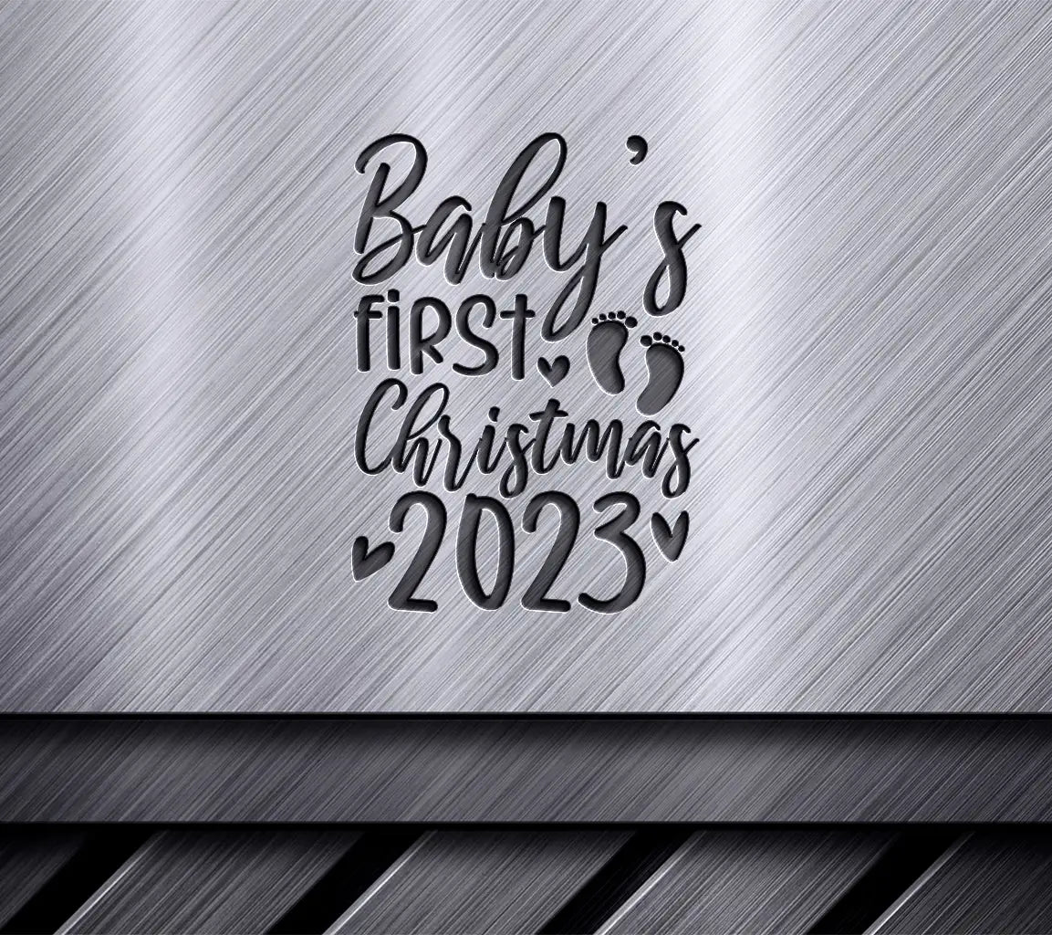 Babys First Christmas 2023 SVG - Christmas Ornament Design SVG