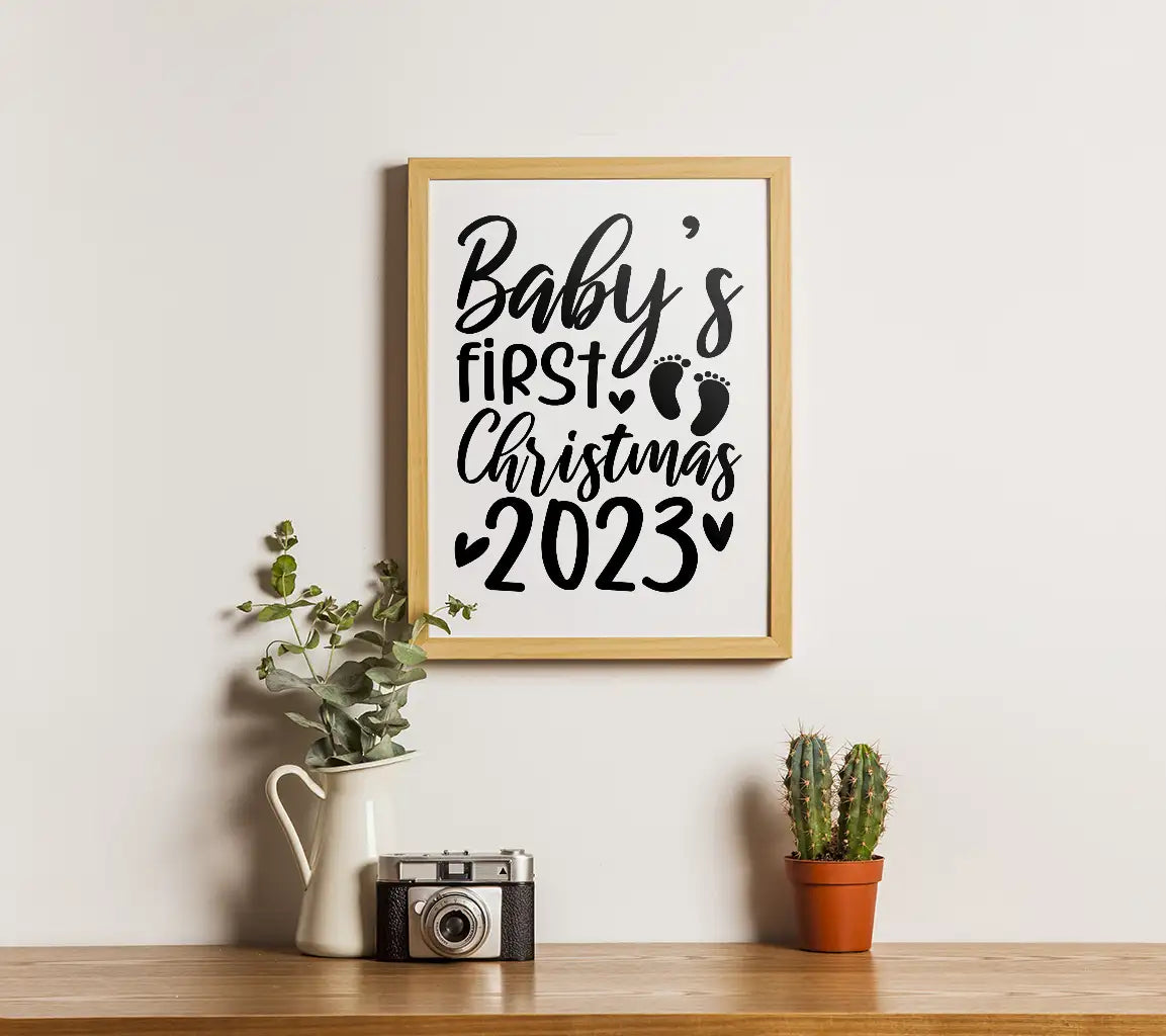 Babys First Christmas 2023 SVG - Christmas Ornament Design SVG