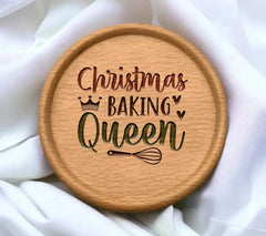 Christmas Baking Queen SVG Logo - Crown & Whisk SVG