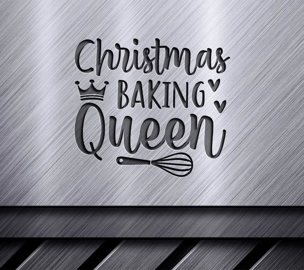 Christmas Baking Queen SVG Logo - Crown & Whisk SVG