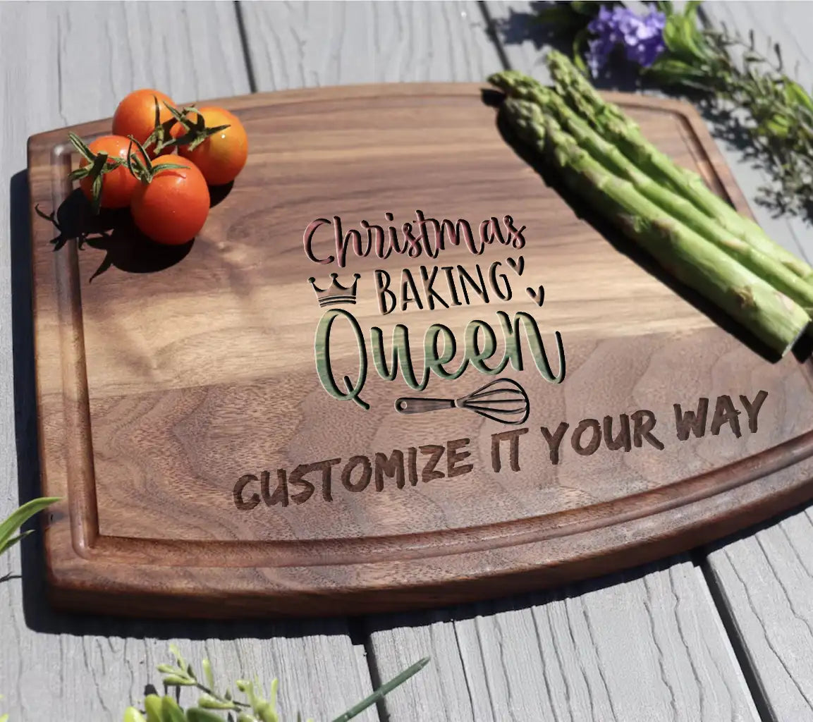 Christmas Baking Queen SVG Logo - Crown & Whisk SVG