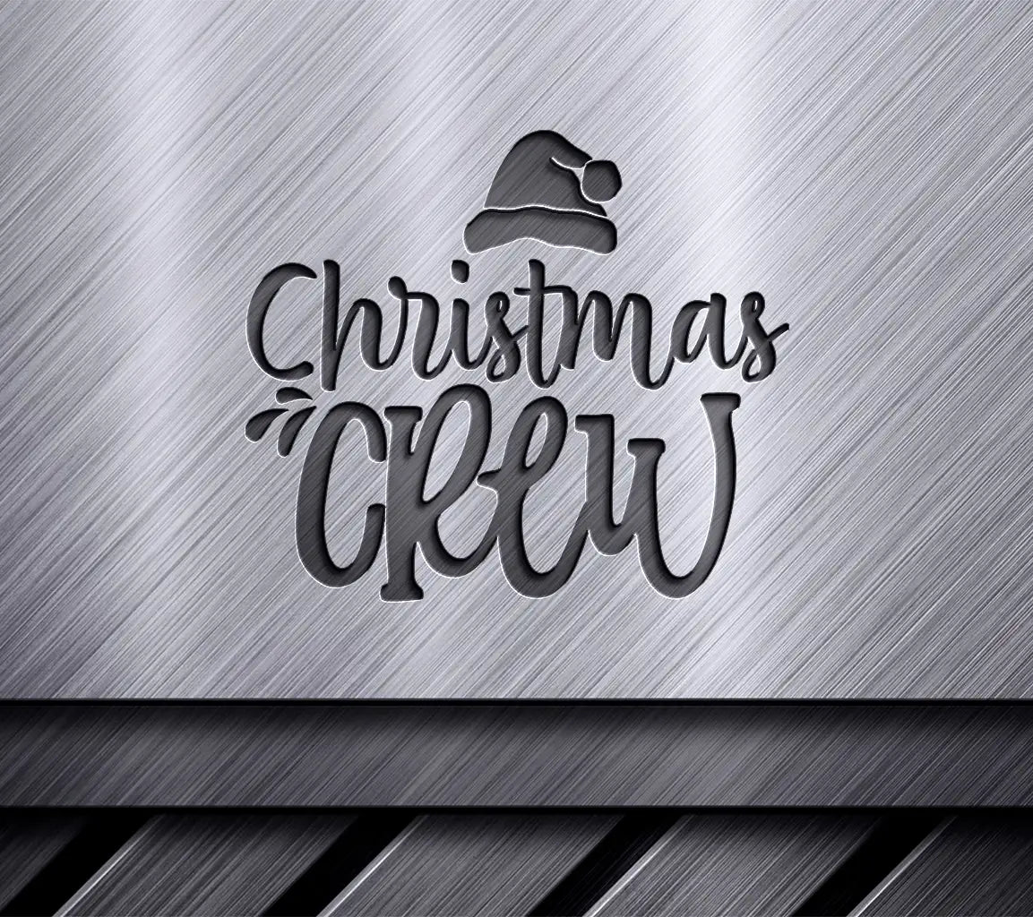 Christmas Crew Logo SVG with Santa Hat SVG