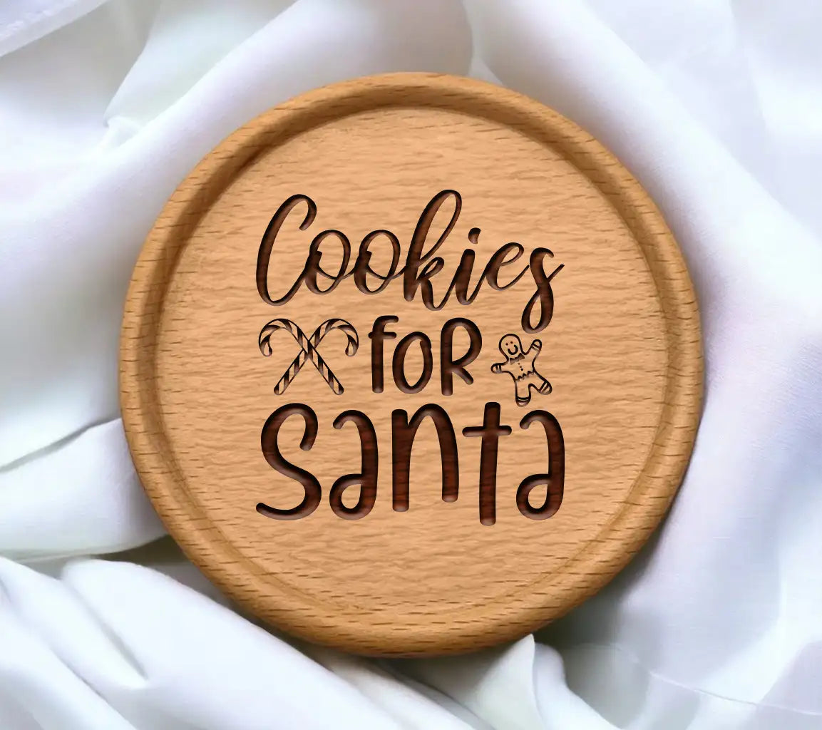 Christmas Cookies For Santa SVG -  Sign with Candy Canes & Gingerbread Man SVG