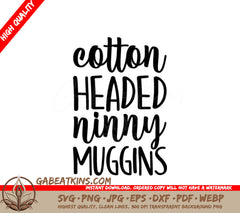 Cotton Headed Ninny Muggins SVG -  Christmas Design SVG