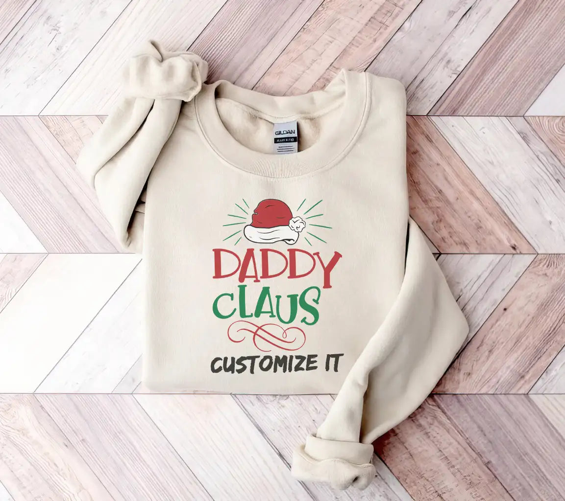 Daddy Claus SVG Logo - Santa Hat Design for Christmas SVG