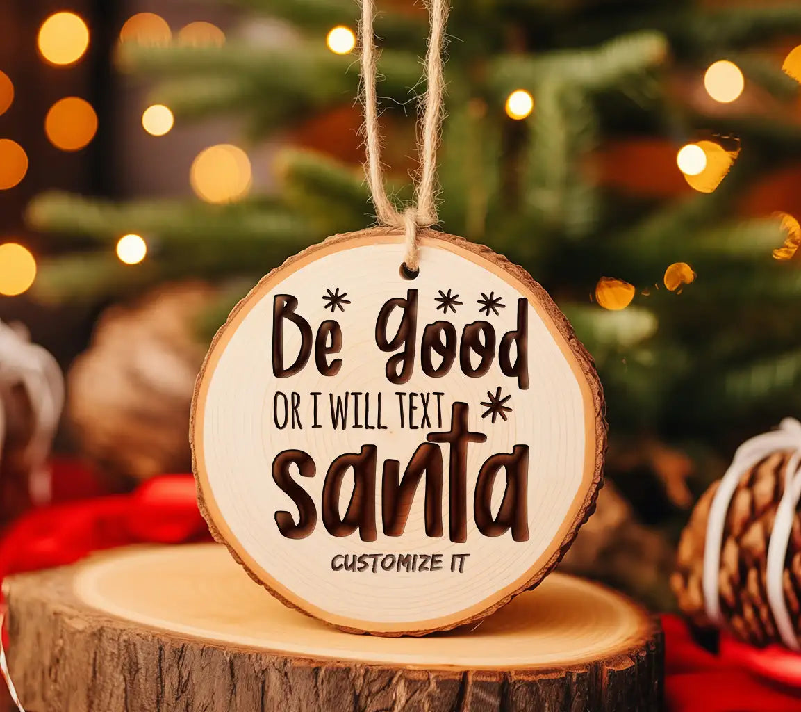 Be Good Or Ill Text Santa - Christmas SVG Design SVG