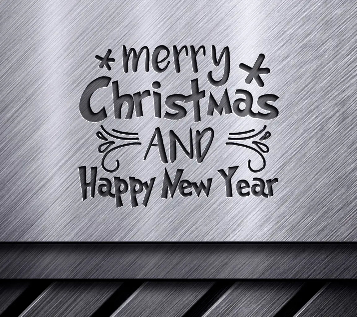  Merry Christmas & Happy New Year SVG Design SVG