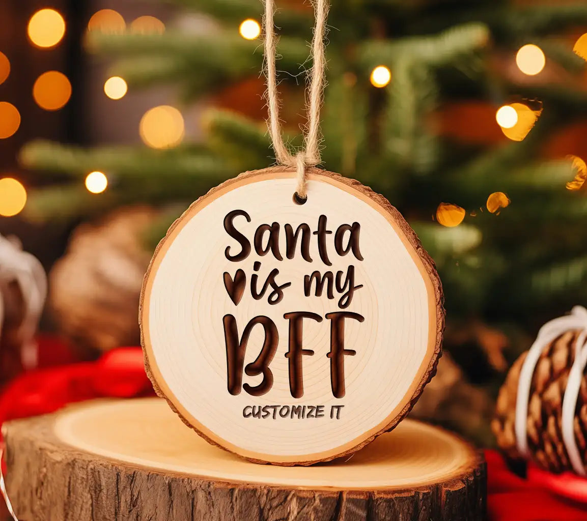 Santa Is My BFF SVG - Christmas Design -  SVG