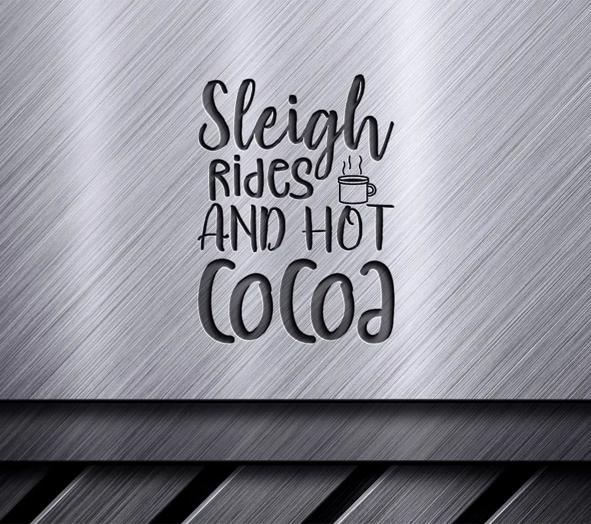 Christmas Sleigh Ride & Hot Cocoa SVG Design SVG