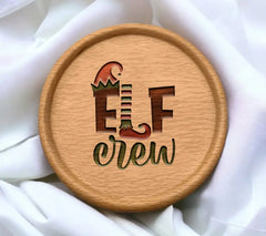 Christmas Elf Crew Logo SVG - Red & Green Hat & Socks SVG