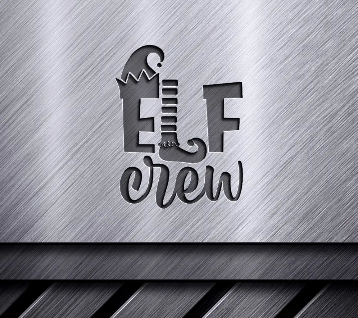 Christmas Elf Crew Logo SVG - Red & Green Hat & Socks SVG