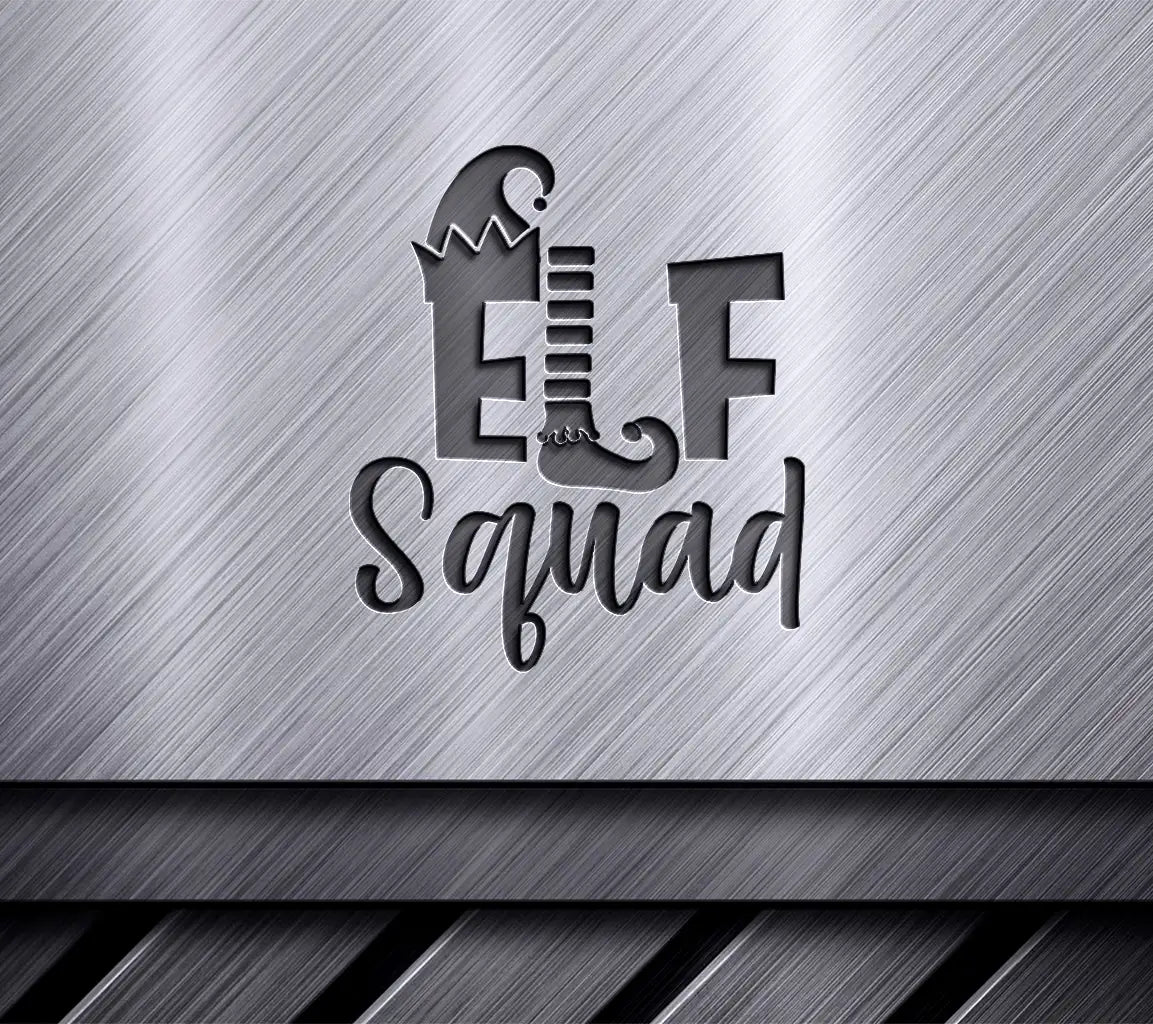 Christmas Elf Squad Logo SVG - Red, Green, & White Elf Hat SVG