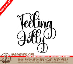  Feeling Jolly Christmas SVG Design SVG