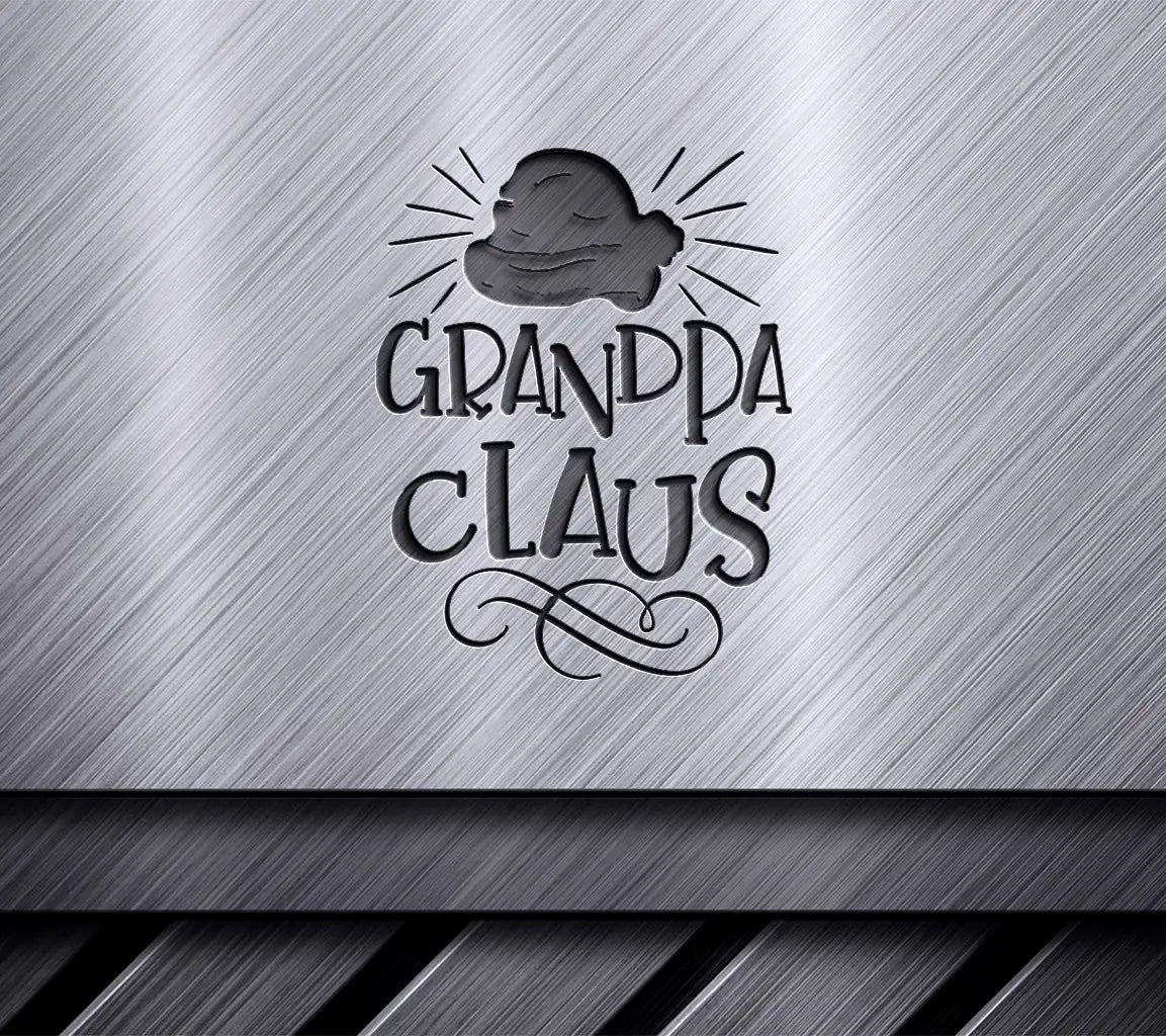 Grandpa Claus SVG Cut File - Christmas Santa Hat Design SVG