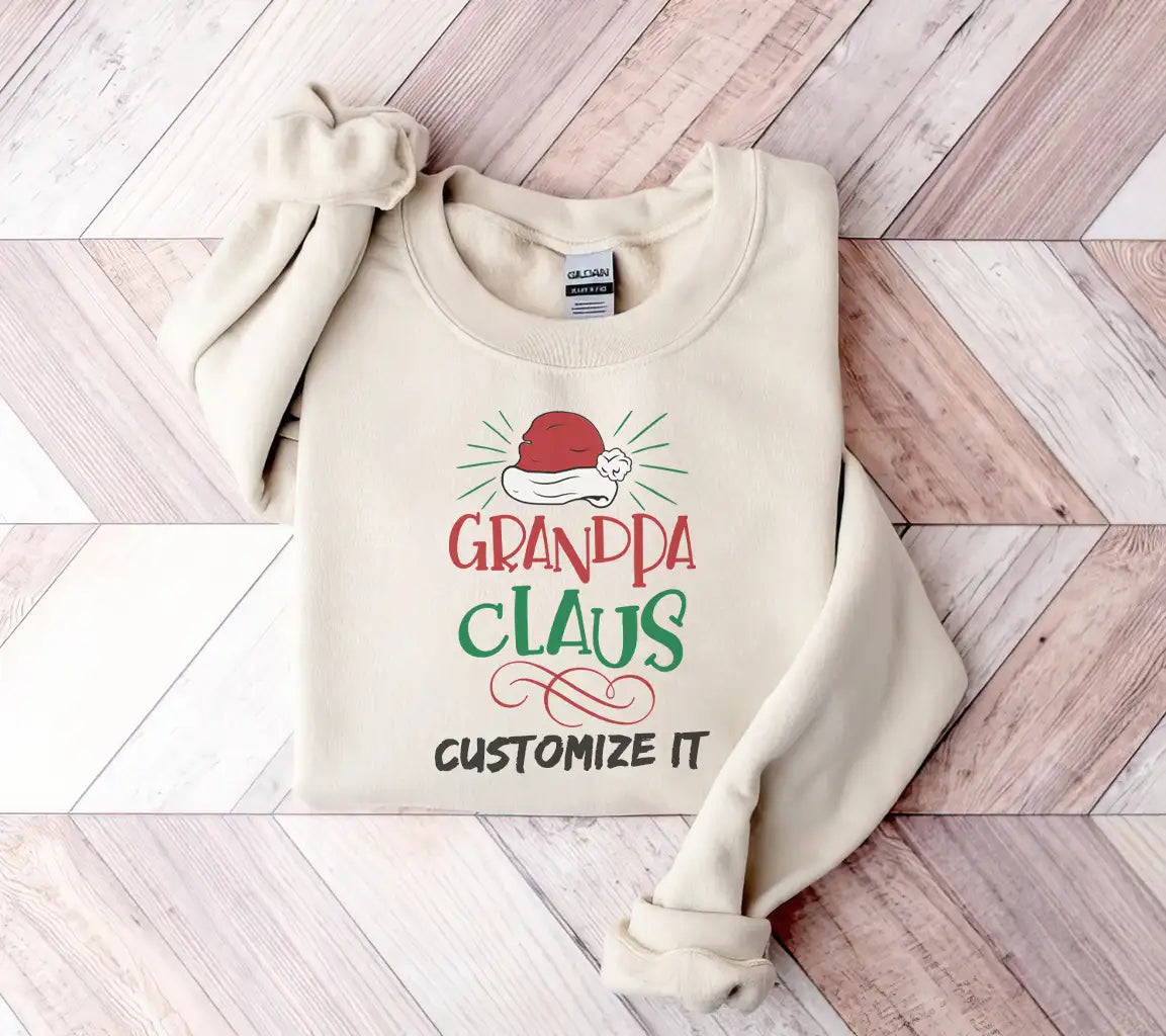 Grandpa Claus SVG Cut File - Christmas Santa Hat Design SVG