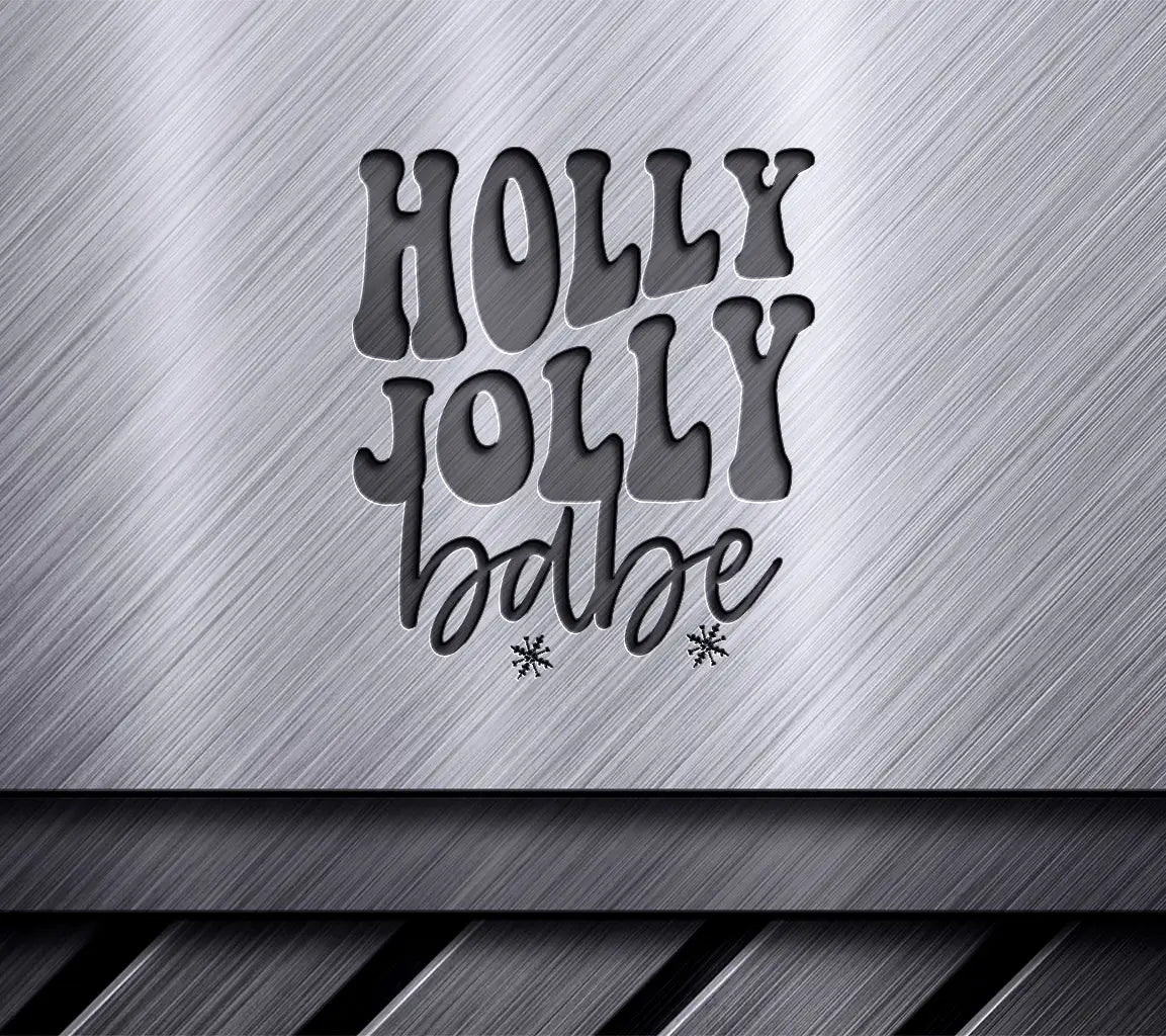 Holly Jolly Babe SVG - Red & Pink Christmas Design SVG