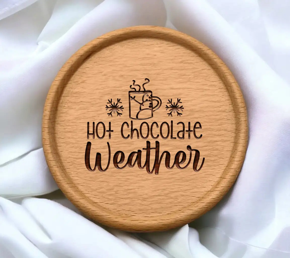 ## Hot Chocolate Weather SVG - Christmas Snowflakes Design SVG