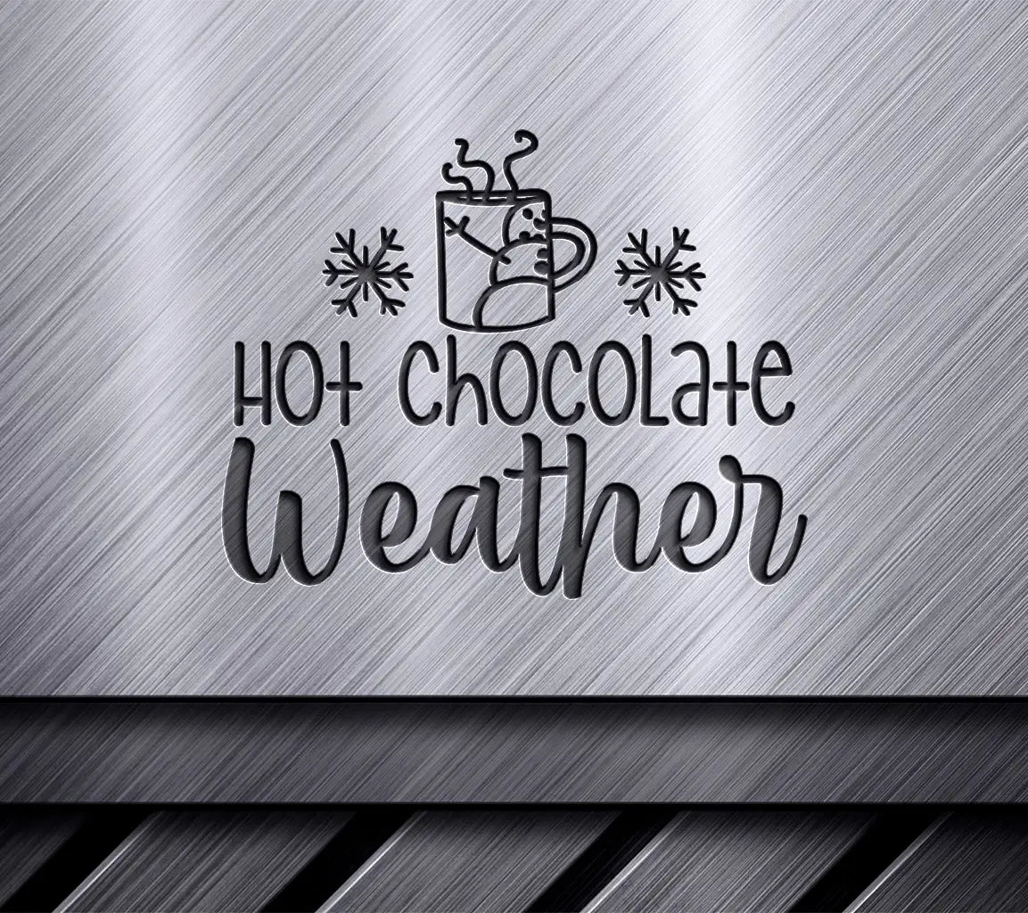 ## Hot Chocolate Weather SVG - Christmas Snowflakes Design SVG