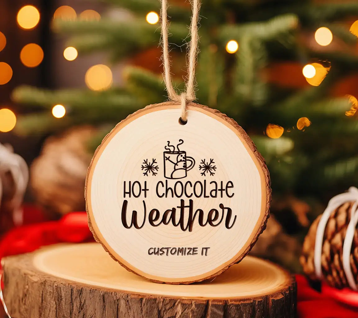 ## Hot Chocolate Weather SVG - Christmas Snowflakes Design SVG