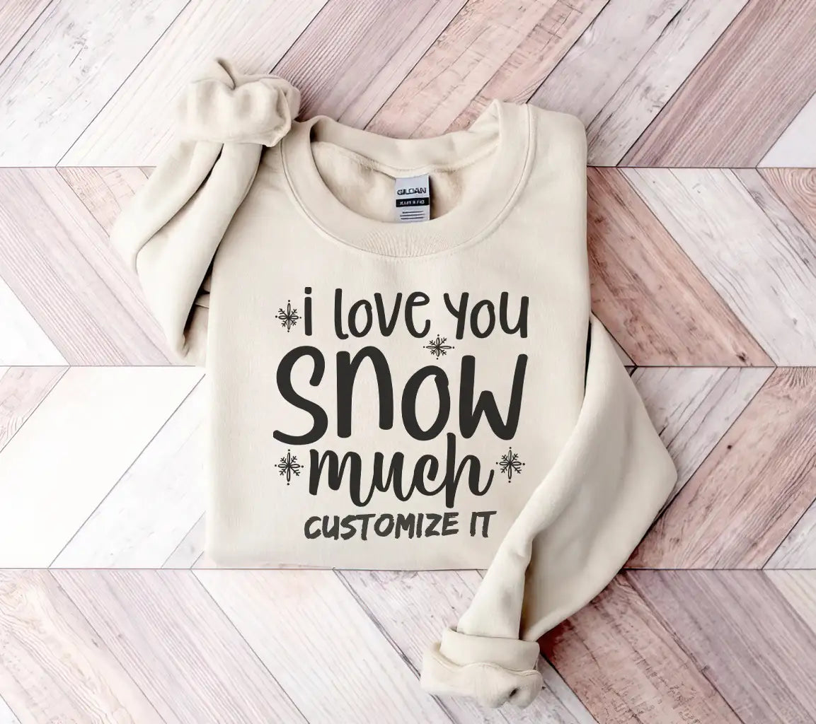 I Love You Snow Much  Christmas SVG with Snowflakes SVG