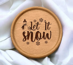 Let It Snow SVG -  Snowman Christmas Sign SVG