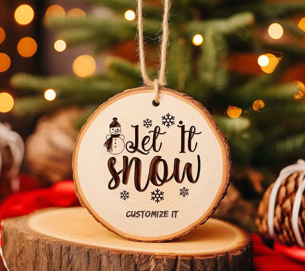 Let It Snow SVG -  Snowman Christmas Sign SVG