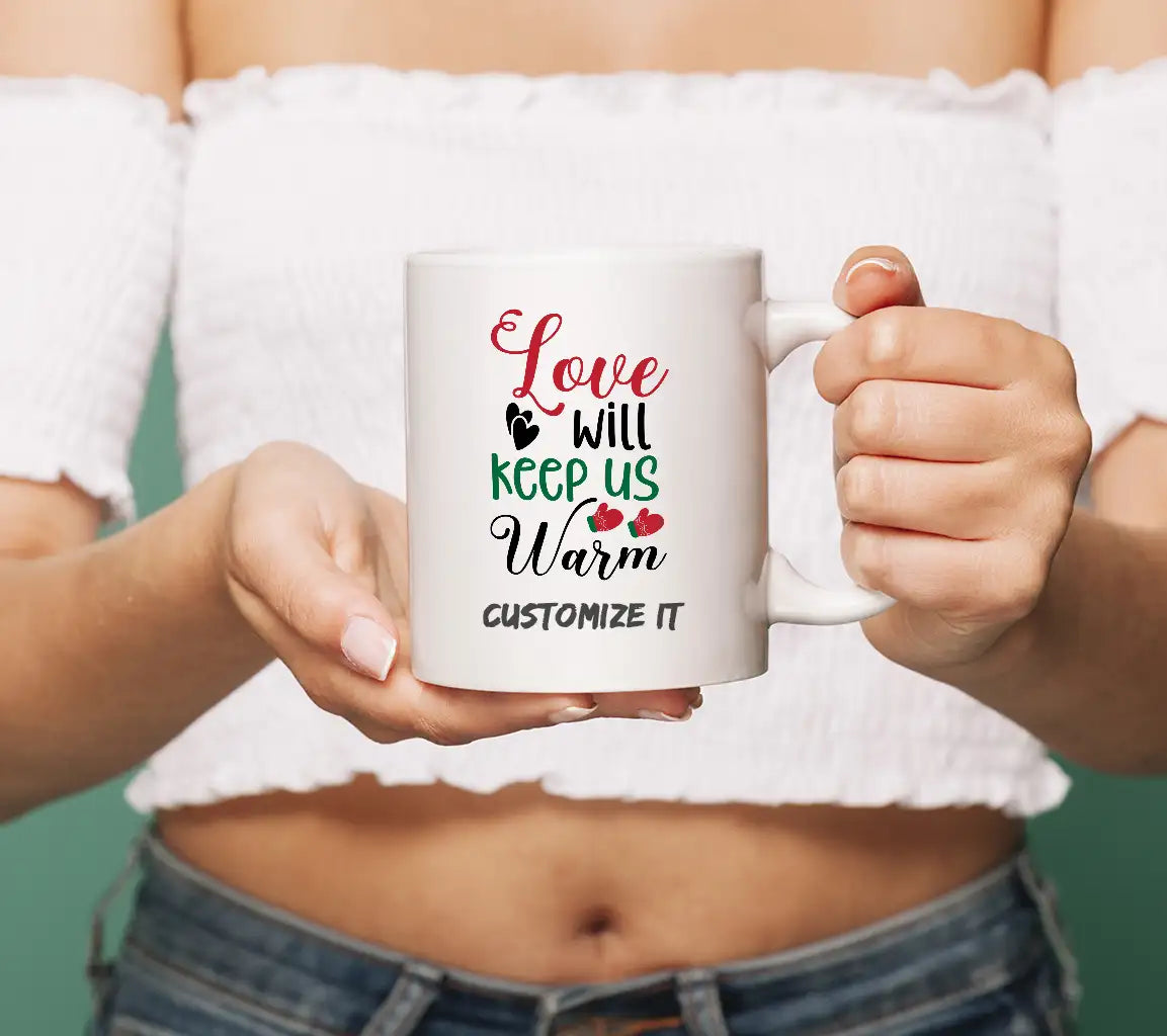 Love Will Keep Us Warm Christmas SVG - Printable Poster Design SVG