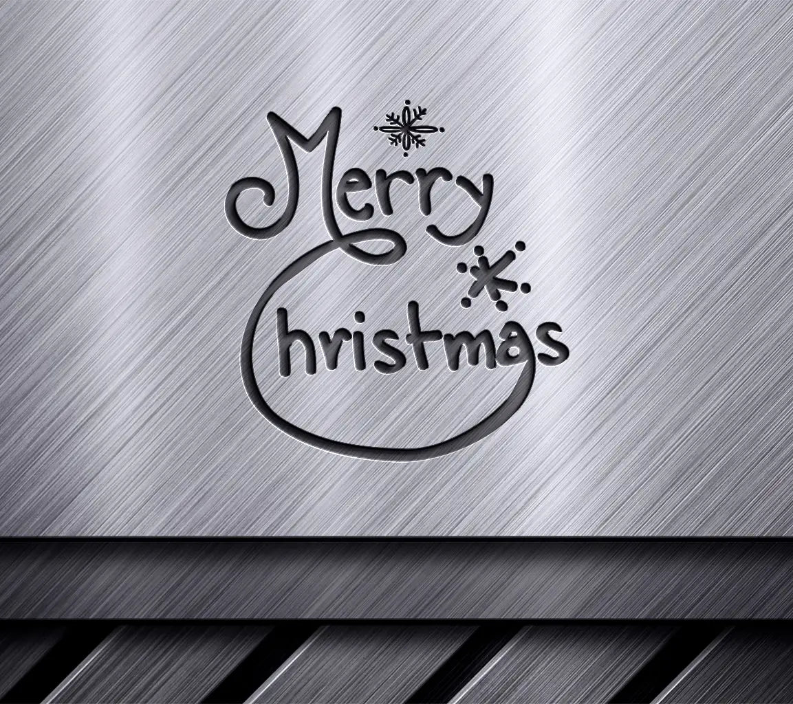  Merry Christmas Snowflake SVG Design SVG