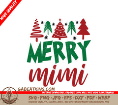 Merry Mimi Christmas Trees SVG SVG