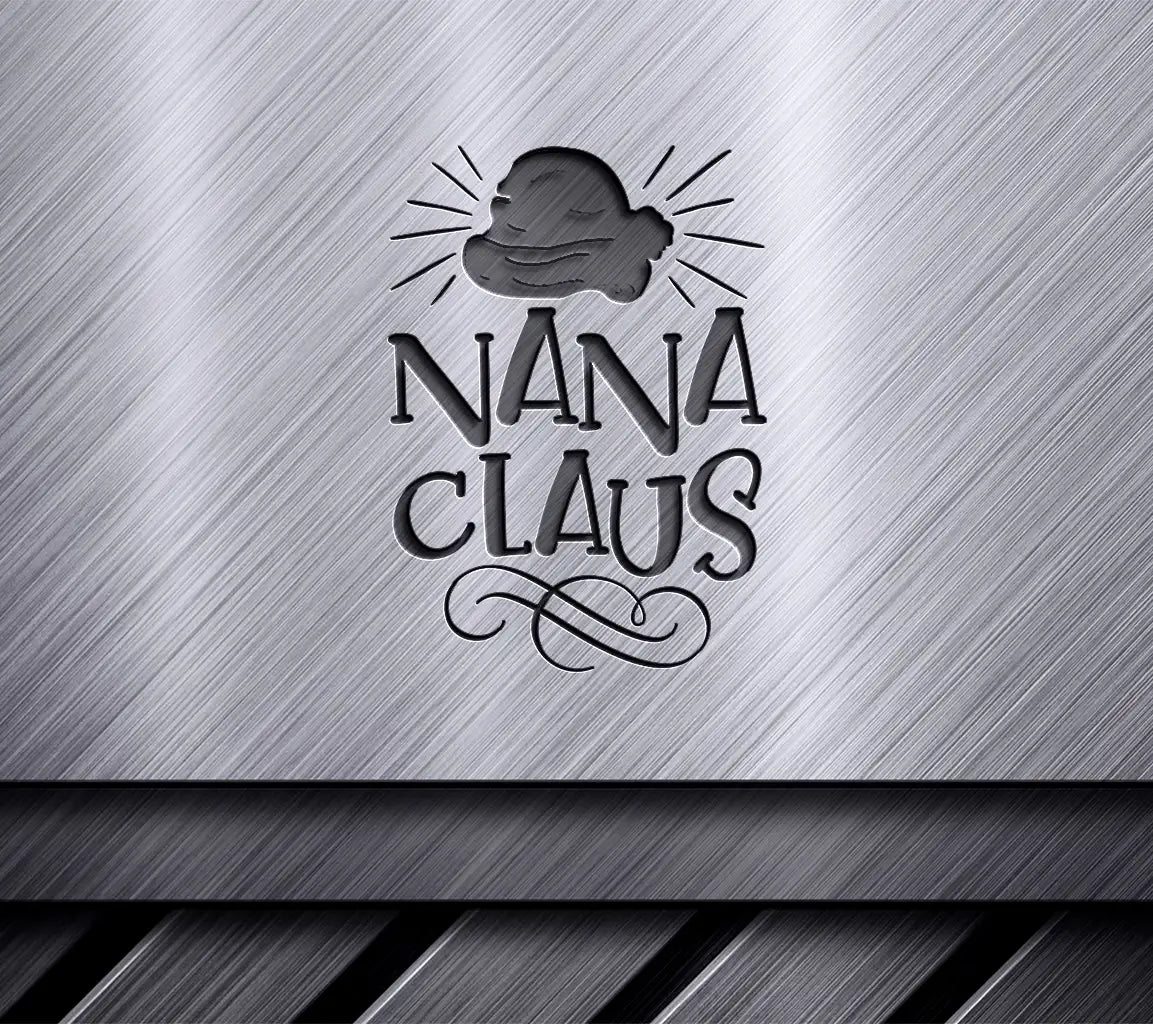 Nana Claus SVG - Christmas Logo with Santa Hat SVG