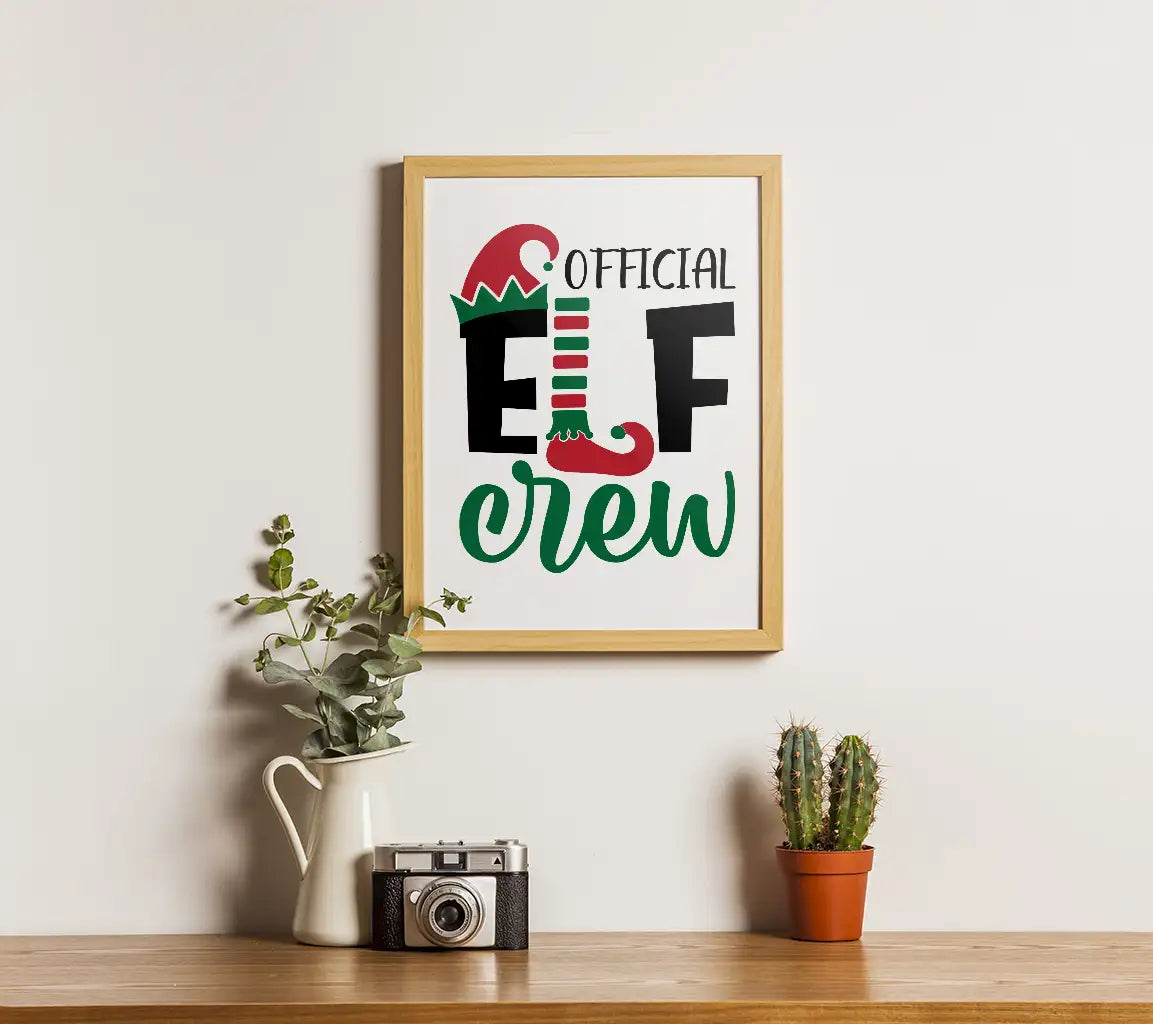 Official Elf Crew SVG Design - Christmas Elf Hat & Feet SVG